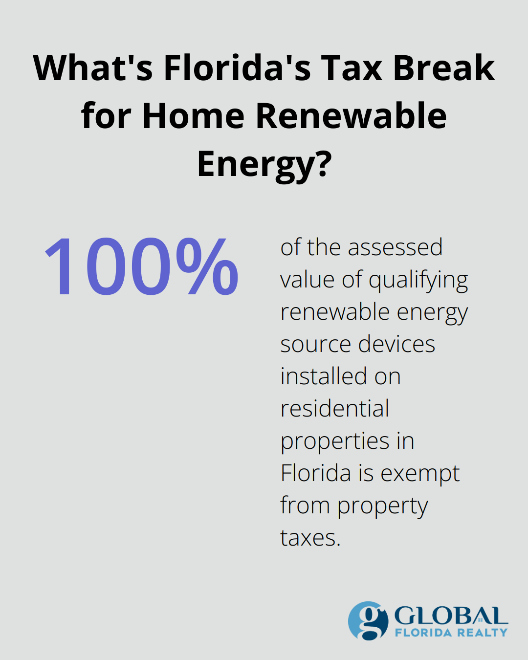 Infographic: What's Florida's Tax Break for Home Renewable Energy? - real estate tax in florida